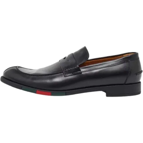 Pre-owned Flats, male, , Size: 10 US Pre-owned Leather flats - Gucci Vintage - Modalova