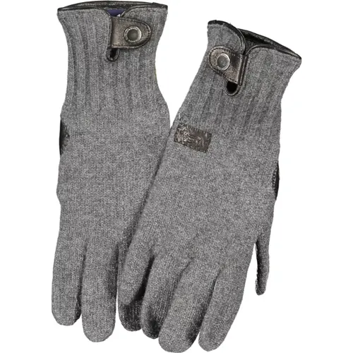 Herren Graue Handschuhe Knopf Logo Kontrast - Harmont & Blaine - Modalova