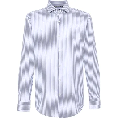 P-Hank stretch striped shirt , male, Sizes: 3XL, 2XL - Hugo Boss - Modalova