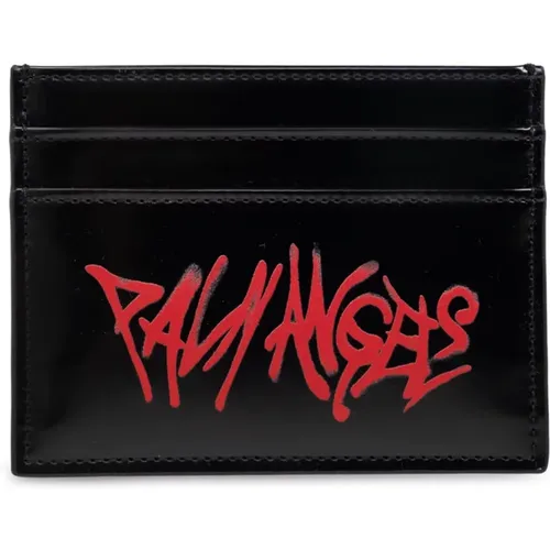 Wallets & Cardholders, male, , Size: ONE SIZE Eco-leather card holder - Palm Angels - Modalova