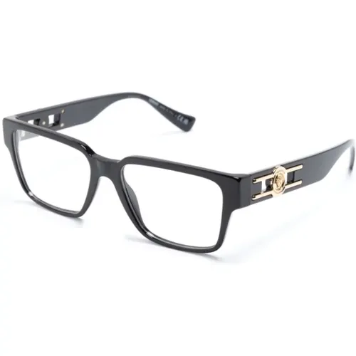 Schwarze Optische Brille mit Originalzubehör , Herren, Größe: 55 MM - Versace - Modalova
