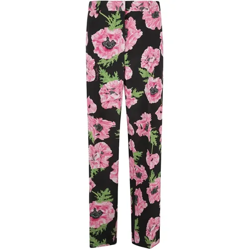 Wide Trousers, female, , Size: XS Poppy Floral Wide-Leg Pants - Stella Mccartney - Modalova