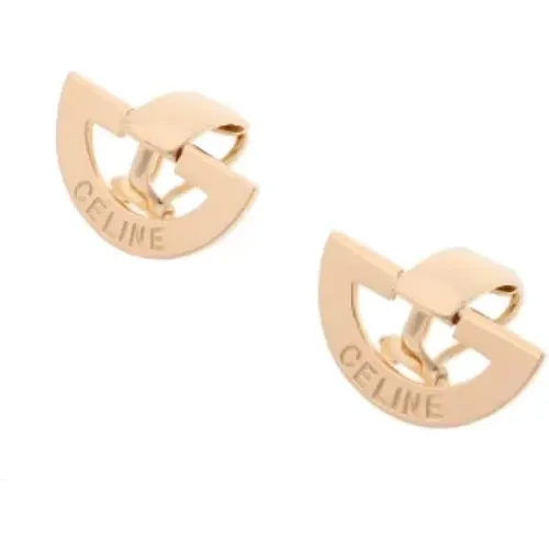 Pre-owned Gold Gold Gold Celine Earrings , female, Sizes: ONE SIZE - Celine Vintage - Modalova