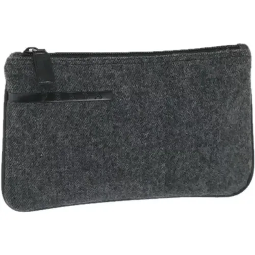 Pre-owned Clutches, female, , Size: ONE SIZE Pre-owned Wool prada-bags - Prada Vintage - Modalova