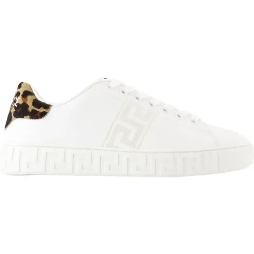 Canvas Sneakers - Round Toe , female, Sizes: 5 UK, 3 UK, 6 UK, 7 UK, 8 UK - Versace - Modalova