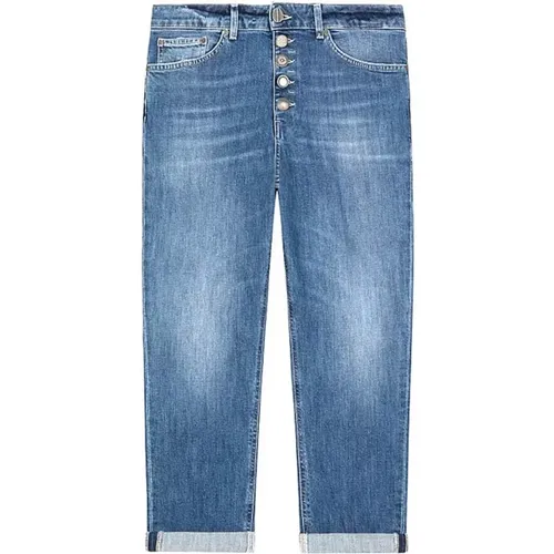 Lockere Passform Denim Jeans Mittelwaschung , Damen, Größe: W25 - Dondup - Modalova