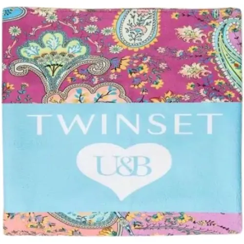 Collection Print Terry Beach Towel , female, Sizes: ONE SIZE - Twinset - Modalova