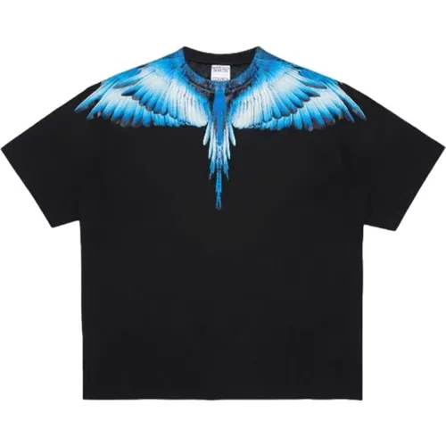 Bedrucktes T-Shirt mit kurzen Ärmeln - Marcelo Burlon - Modalova