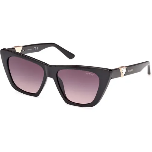 Rectangular Sunglasses in Acetate with Grey Lenses , female, Sizes: 53 MM - Guess - Modalova