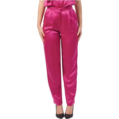 Fuchsia High-Waist Hose , Damen, Größe: M - Armani Exchange - Modalova