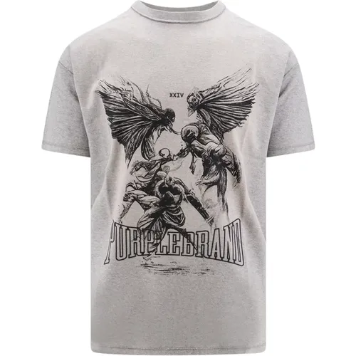 Men's Clothing T-Shirts & Polos Grey Ss24 , male, Sizes: XL, M, L - Purple Brand - Modalova