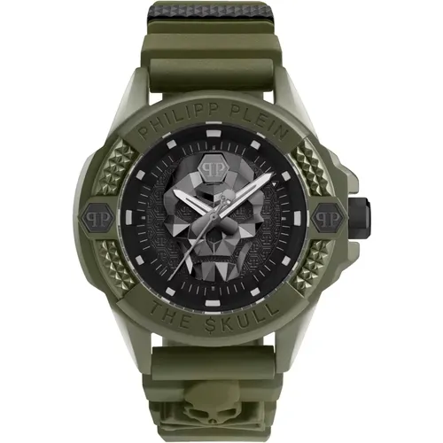 Watches, male, , Size: ONE SIZE The $kull Ecoceramic Military Watch - Philipp Plein - Modalova