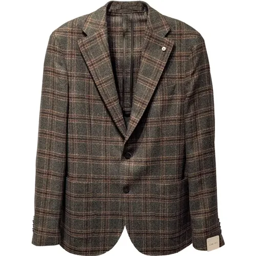 Blazers, male, , Size: 2XL Wool and Cashmere Blazer - L.b.m. 1911 - Modalova