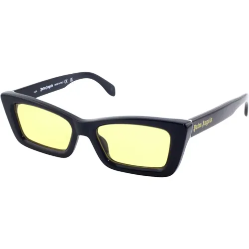 Redwood Sunglasses with Yellow Lenses , unisex, Sizes: 53 MM - Palm Angels - Modalova