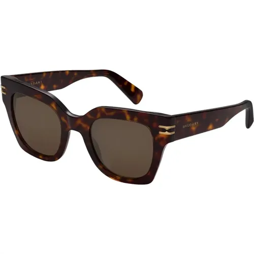 Square Acetate Sunglasses with B.zero1 Decor , female, Sizes: 49 MM - Bvlgari - Modalova