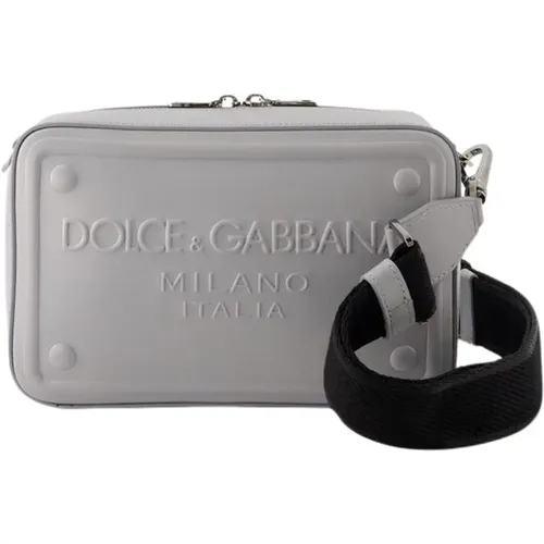 Graue Leder Kamera Crossbody - Dolce & Gabbana - Modalova