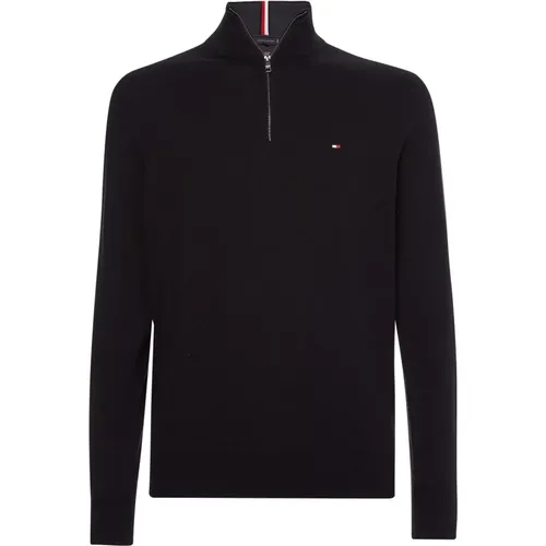 Schwarze Pullover , Herren, Größe: S - Tommy Hilfiger - Modalova