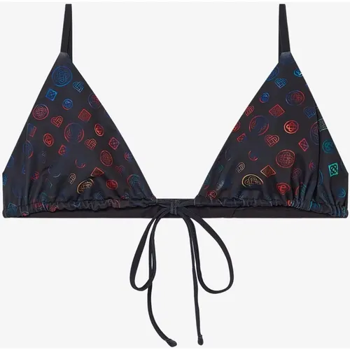Bikinis, female, , Size: XS Monogram String Bikini Top - Casablanca - Modalova