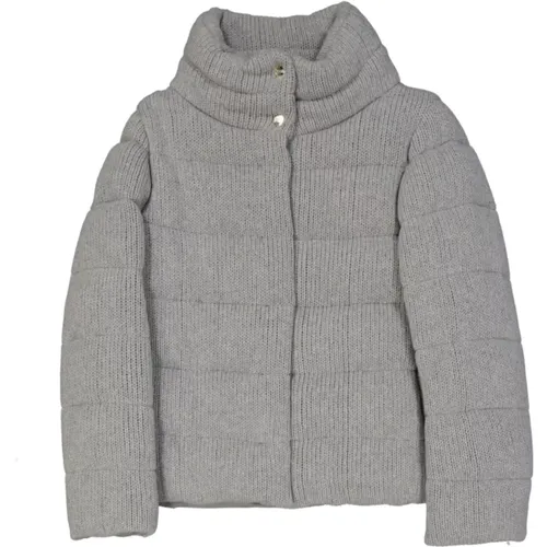 Winter Jackets, female, , Size: L Quilted Knit Bomber Jacket - Herno - Modalova