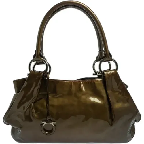 Pre-owned Tote Bags, female, , Size: ONE SIZE Pre-owned Leather handbags - Salvatore Ferragamo Pre-owned - Modalova