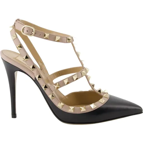 Pumps, female, , Size: 10 US and beige Rockstud pumps - Valentino Garavani - Modalova