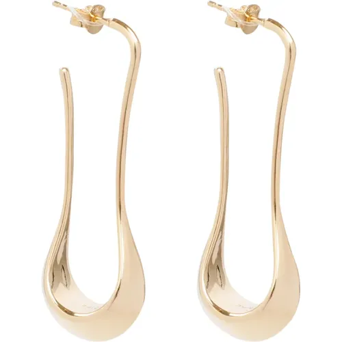 Golden Metallic Drop Earrings , female, Sizes: ONE SIZE - Lemaire - Modalova