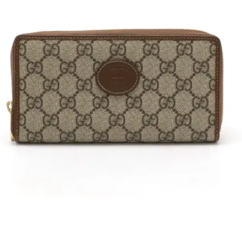 Pre-owned Wallets, female, , Size: ONE SIZE Pre-owned Canvas wallets - Gucci Vintage - Modalova