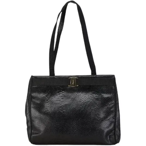 Pre-owned Tote Bags, female, , Size: ONE SIZE Pre-owned Leather shoulder-bags - Salvatore Ferragamo Pre-owned - Modalova