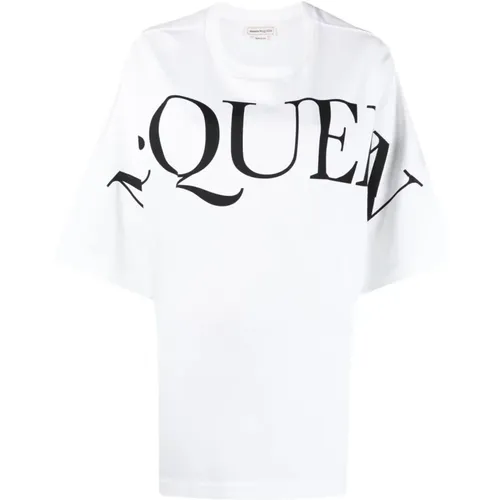 Luxus Logo T-Shirt , Damen, Größe: 2XS - alexander mcqueen - Modalova