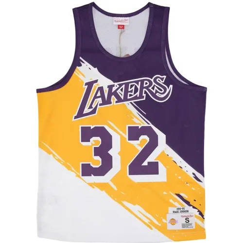 Sportswear, male, , Size: M Magic Johnson Basketball Tank Top - Mitchell & Ness - Modalova