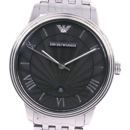 Pre-owned Watches, male, , Size: ONE SIZE Pre-owned Metal watches - Armani Pre-owned - Modalova