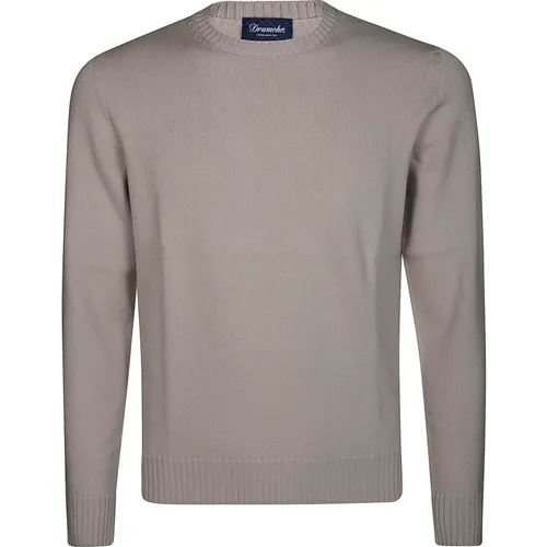 Merino Rundhals Pullover , Herren, Größe: M - Drumohr - Modalova