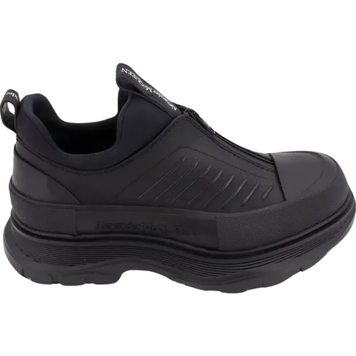 Leather Sneakers with Zip Closure , male, Sizes: 11 UK - alexander mcqueen - Modalova