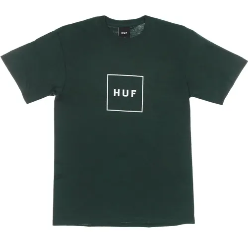 T-Shirts, male, , Size: XL Dark Box Logo T-Shirt - HUF - Modalova