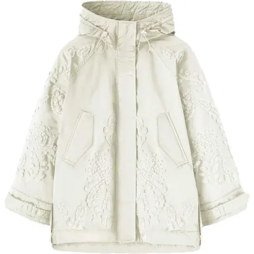 Handbestickter winddichter Parka - Ermanno Scervino - Modalova