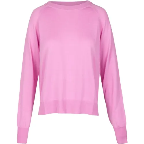 Cotton Round Neck Long Sleeve Sweater , female, Sizes: L - Jucca - Modalova