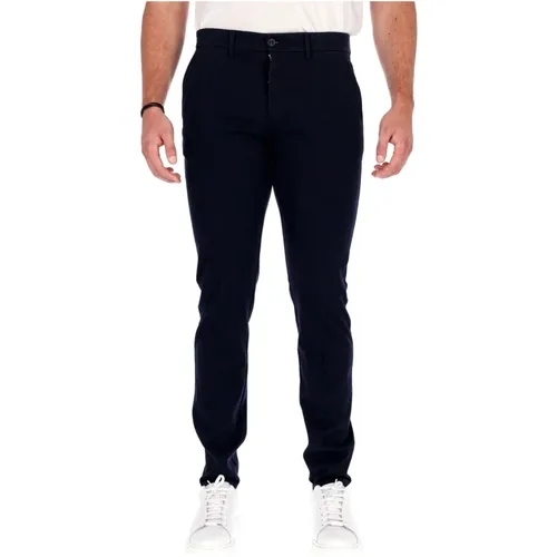 Chinos, male, , Size: M Pantalone Chino con tasche uomo Harmontblaine Chino Basico Narrow Wni300053021 BLU Navy - Harmont & Blaine - Modalova