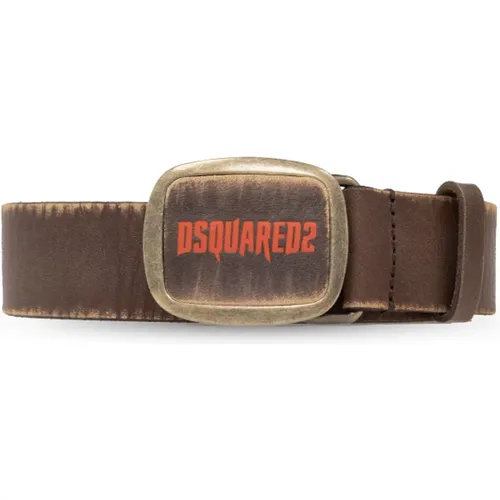 Belts, male, , Size: 80 CM Leather belt - Dsquared2 - Modalova