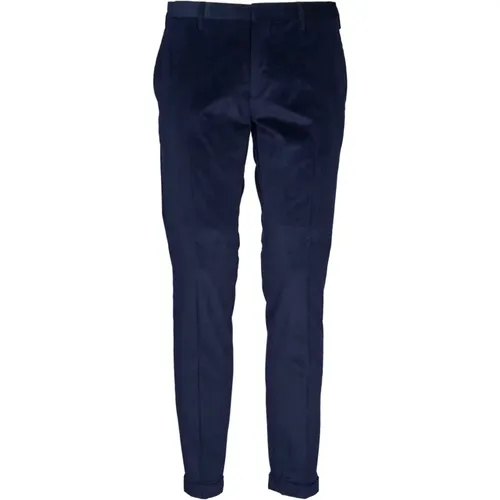 Chinos, male, , Size: W32 Velvet Trousers with Turn-Up - PS By Paul Smith - Modalova