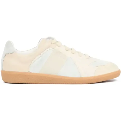 Sneakers, male, , Size: 8 US Suede Replica Inside Out Sneakers - Maison Margiela - Modalova