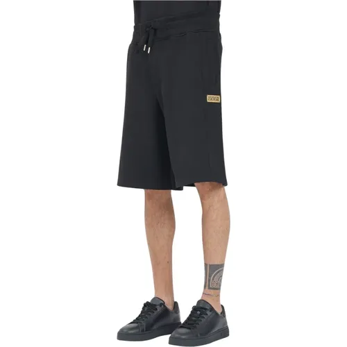 Casual Shorts, male, , Size: L Sporty Shorts with Institutional Logo - Versace Jeans Couture - Modalova