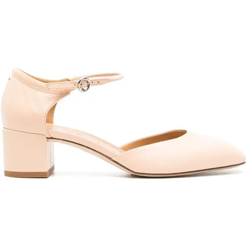 Elegant Peach Leather Pumps , female, Sizes: 5 UK, 4 UK, 7 UK - aeyde - Modalova