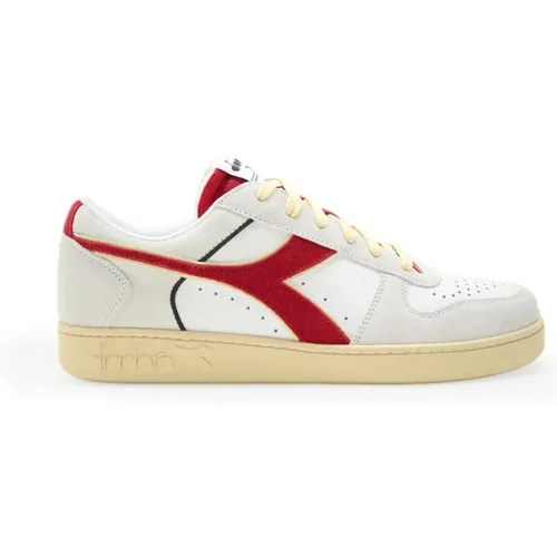 Sneakers, male, , Size: 7 US Red Leather Sneakers Fall/Winter Style - Diadora - Modalova