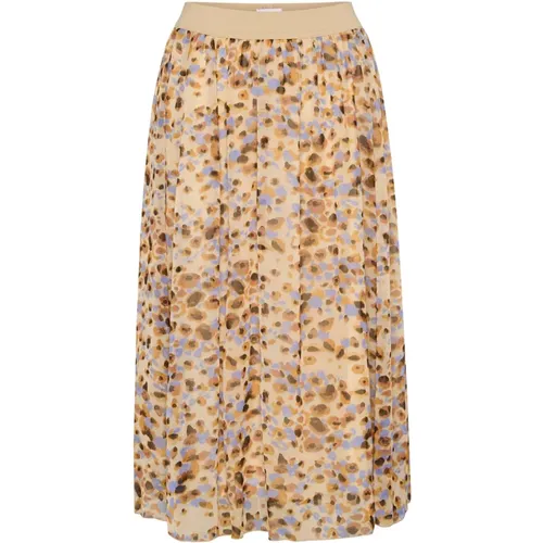 Leopard Print Skirt Birch Dot , female, Sizes: S, XS, L, M, 2XL - Saint Tropez - Modalova