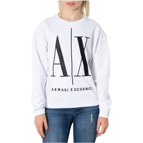 Sweatshirts, female, , Size: L Print Sweatshirt Spring/Summer Women - Armani Exchange - Modalova