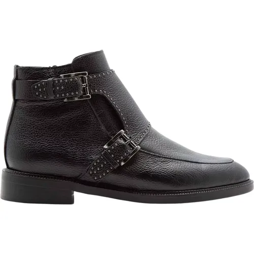 Elegante Schwarze Stiefeletten , Damen, Größe: 38 1/2 EU - Pertini - Modalova