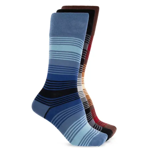 Socks, male, , Size: ONE SIZE Three-pack of cotton socks - Paul Smith - Modalova