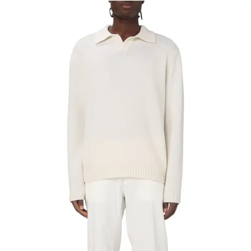 Men's Wool Tennis Sweater for All Occasions , male, Sizes: L - Aspesi - Modalova