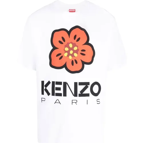 Blumenmuster Baumwoll T-Shirt , Herren, Größe: M - Kenzo - Modalova