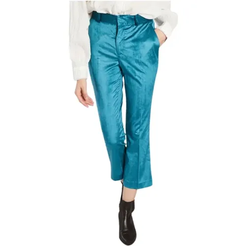 Papou velvet 7/8 length pants , female, Sizes: L, S, M - Leon & Harper - Modalova